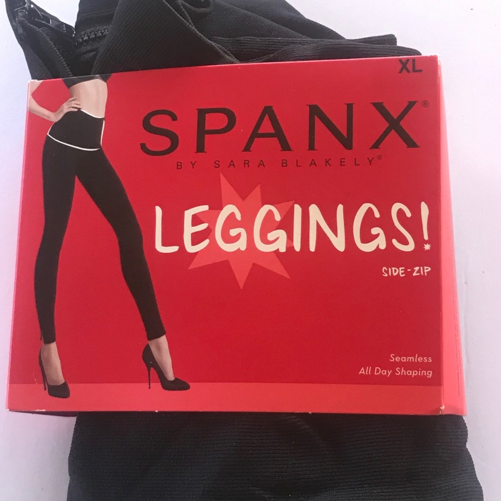 SPANX XL side zip leggings. Black NEW